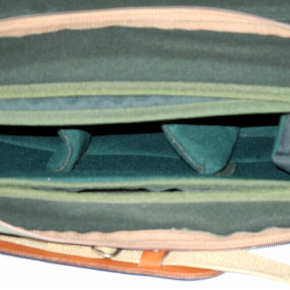 Billingham Photo Eventer Notebook Computer & Camera Bag, Green  & Tan Ex++/M- SOLD