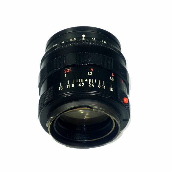 Leica 50/1,4 summilux M black paint early version brass mount lens sold with: Leica hood,caps,Leica lens case ! / RARE SOLD
