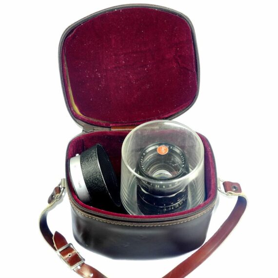 Leica 50/1,4 summilux M black paint early version brass mount lens sold with: Leica hood,caps,Leica lens case ! / RARE SOLD