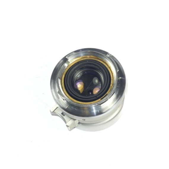 Leica 35/2 Summicron Silver Chrome 8 Elments rare lens with box,warranty cards,hood and filter Mint/-