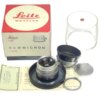 Leica 35/2 Summicron Silver Chrome 8 Elments rare lens with box,warranty cards,hood and filter Mint/-