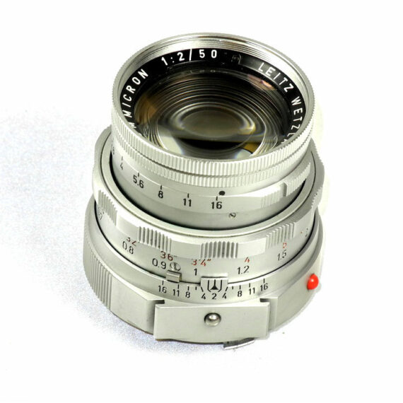 Leica 50/2 Summicron Dual Range with Box,Cards,caps, Hood Mint/- / SOLD