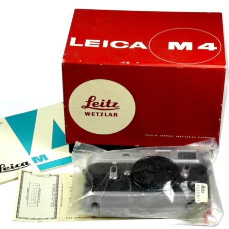 Leica M4 Chrome with box,Manual,Cards Mint- /SOLD