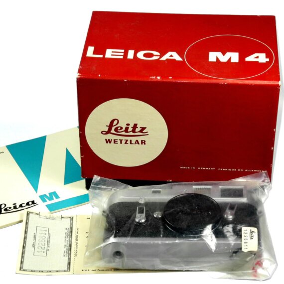 Leica M4 Chrome with box,Manual,Cards Mint- /SOLD