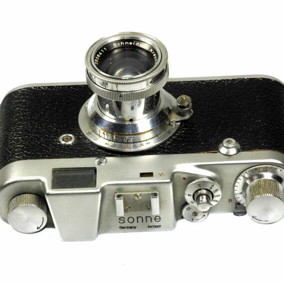 Sonne  C4 Silver Leica copie camera with 50/2 Xenon Schneider-Kreuznach Col. lens Ex++/ Made In Italy