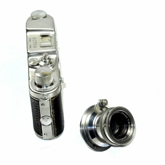 Sonne  C4 Silver Leica copie camera with 50/2 Xenon Schneider-Kreuznach Col. lens Ex++/ Made In Italy