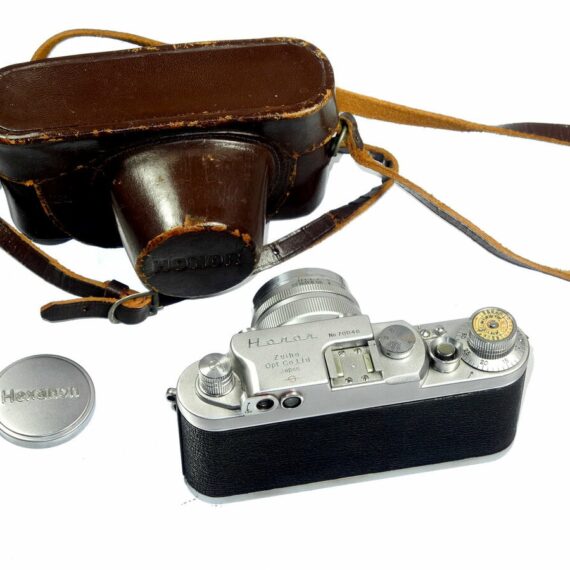 Honor S1 Silver Camera with 50mm f1,9 Hexanon lens & case Ex++