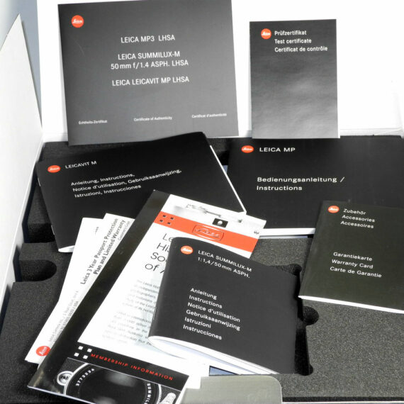 Leica MP3 LHSA SPECIAL EDITION BLACK PAINT Set Cat # 10318 New /SOLD