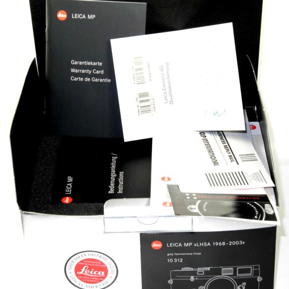 LEICA MP LHSA HAMMERTONE ANNIVERSARY Set Cat #10312  With 35MM Summicron Asph-M & HAMMERTONE LEICAVIT New / No Longer Available
