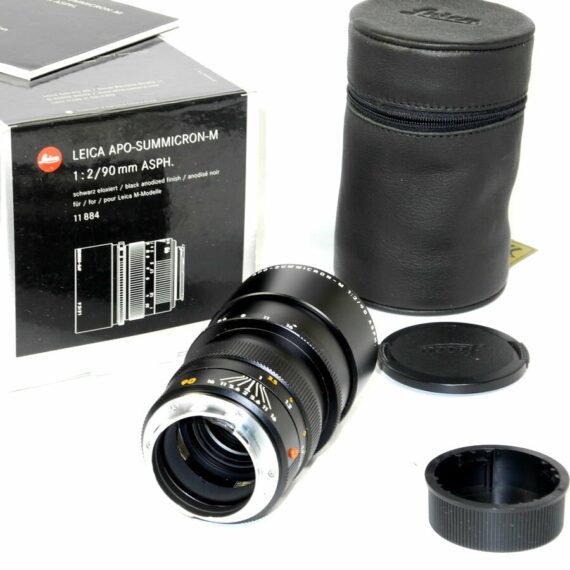 Leica 90/f2.0 Summicron-M APO ASPH. lens Cat #11884 Mint/LN- with box and warranty / Free shipping (USA)