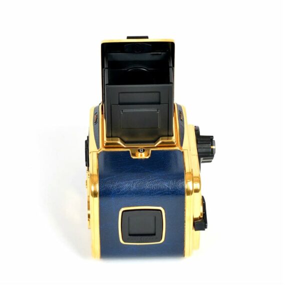 Hasselblad 503CX 50th Anniversary  GOLDEN BLUE NEW  Set With & 80mm f/2.8  CF Lens / SOLD