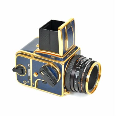 Hasselblad 503CX 50th Anniversary  GOLDEN BLUE NEW  Set With & 80mm f/2.8  CF Lens / SOLD