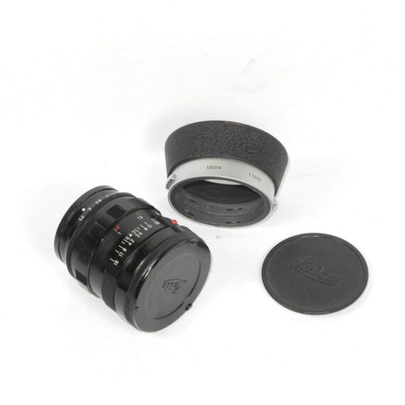 Leica 50/1,4 Summilux Black Paint lens with Leica hood Ex++
