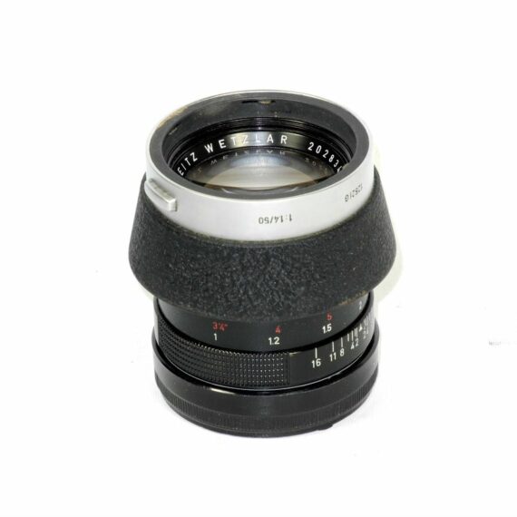 Leica 50/1,4 Summilux Black Paint lens with Leica hood Ex++