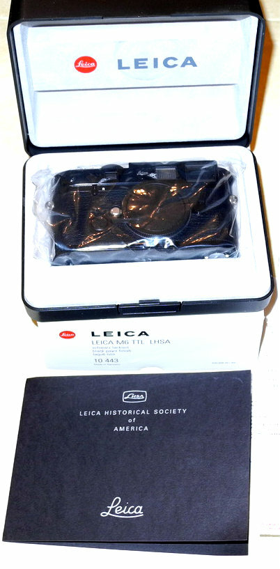 Leica M6 TTL 0.72 mag. black paint LHSA special Edition camera Cat# 10443 Nice Mint/ SOLD