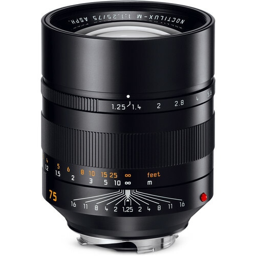 Leica 75 MM F/1.25 NOCTILUX-M ASPH  Lens Cat # 11676 New USA /Free Shipping (USA)