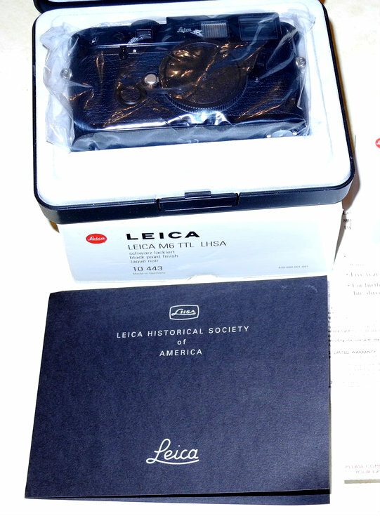 Leica M6 TTL 0.72 mag. black paint LHSA special Edition camera Cat# 10443 Nice Mint/ SOLD