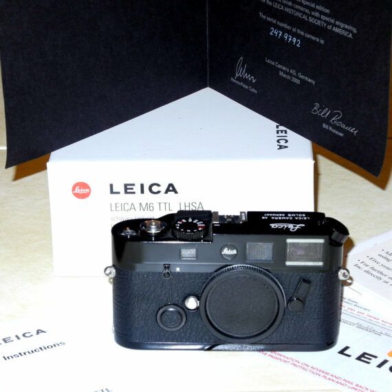 Leica M6 TTL 0.72 mag. black paint LHSA special Edition camera Cat# 10443 Nice Mint/ SOLD