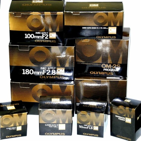 Olympus OM Camera Outfit: With 2 OM cameras & 6 lenses & with finder plus case Mint/- / IN Stock