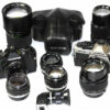 Olympus OM Camera Outfit: With 2 OM cameras & 6 lenses & with finder plus case Mint/- / IN Stock