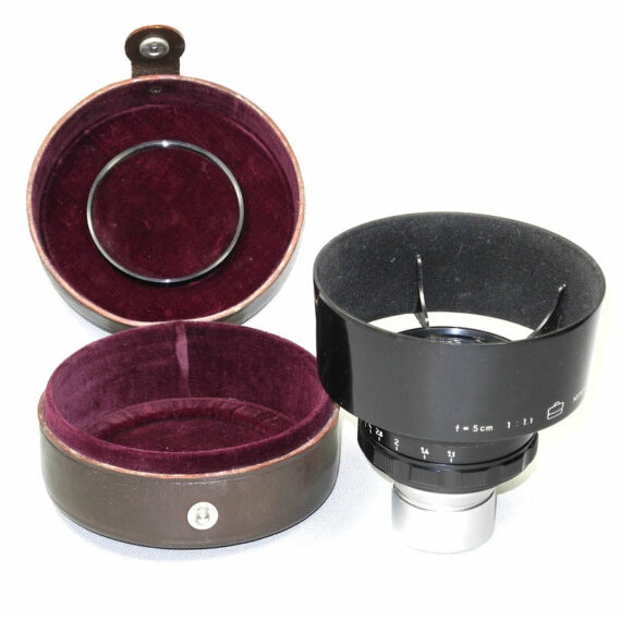 Nikon 5cm f1,1 Nikkor N.C with hood in  case with caps Ex++/Mint- RARE /SOLD