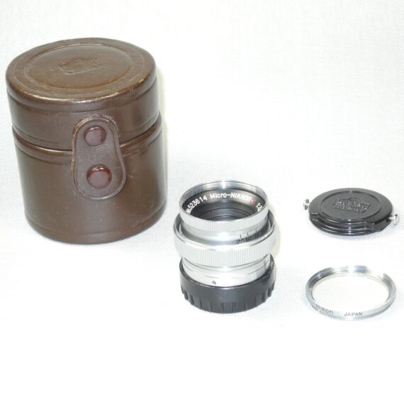 Nikon 5cm f3.5 Micro-Nikkor RF  with Nikon filter,caps & case Mint- Nice / Rare !!