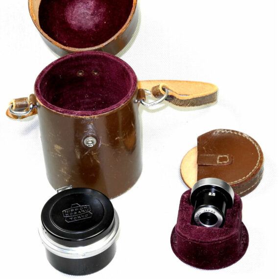 Nikon 2,5cm f4 W-Nikkor-C with Nikkor 2,5cm viewfinder with original case & caps Mint- / SOLD