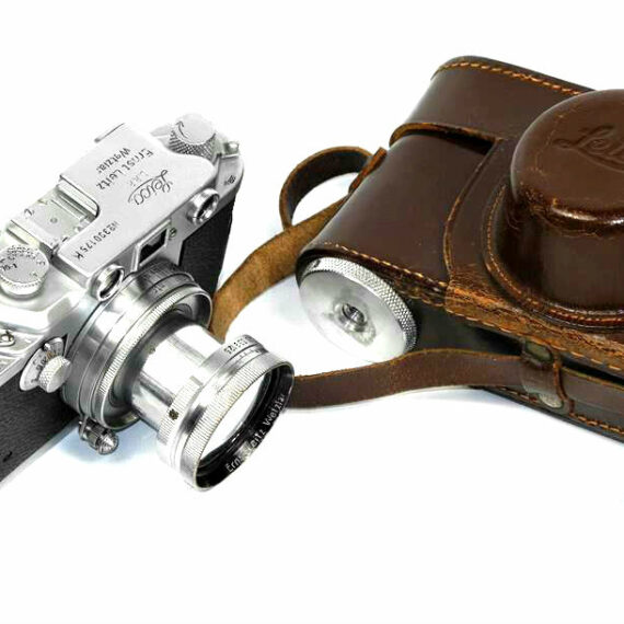 Leica IIIc K camera with 50mm Summitar lens  & case Ex+/ Rare