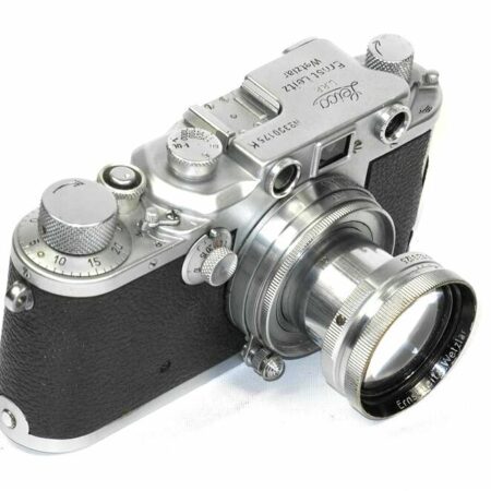 Leica IIIc K camera with 50mm Summitar lens  & case Ex+/ Rare