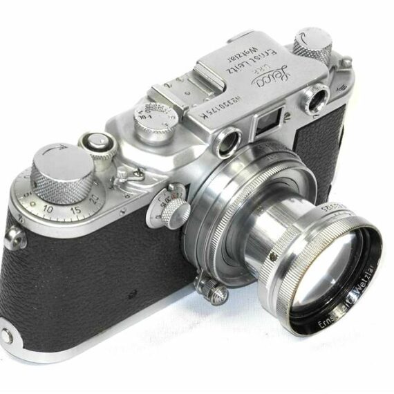 Leica IIIc K camera with 50mm Summitar lens  & case Ex+/ Rare
