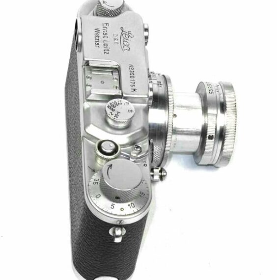 Leica IIIc K camera with 50mm Summitar lens  & case Ex+/ Rare