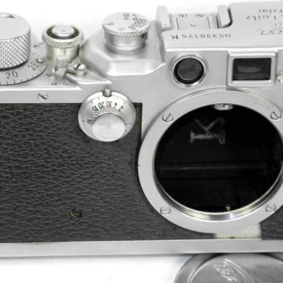 Leica IIIc K camera with 50mm Summitar lens  & case Ex+/ Rare