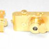 Leica UR Half Scale 24kt Gold Plated Camera Replica with box,finder,cards Mint/- Rare/ free shipping (USA)