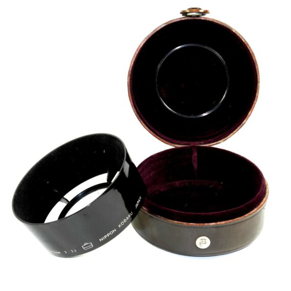 Nikon 5cm f1.1 original "Nippon Kogaku" lens hood  With original case Ex++ Rare ! / SOLD