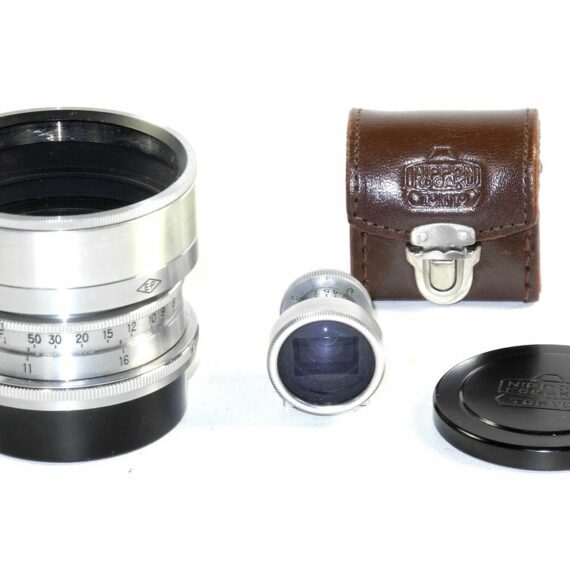 Nikon 2,8cm f3,5 W-Nikkor-C with 2,8cm finder,Metal hood and caps Mint- / SOLD