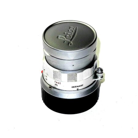 Leica 50/2 Summicron Rigid chrome  with Leica filter & caps Mint-