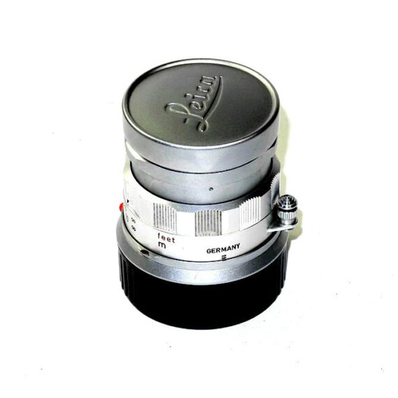 Leica 50/2 Summicron Rigid chrome  with Leica filter & caps Mint-