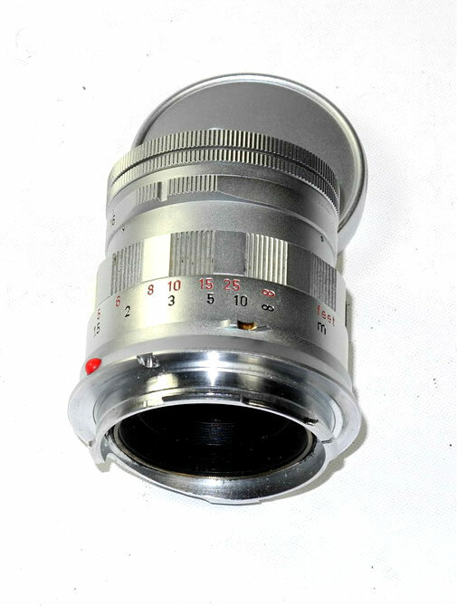 Leica 50/2 Summicron Rigid chrome  with Leica filter & caps Mint-