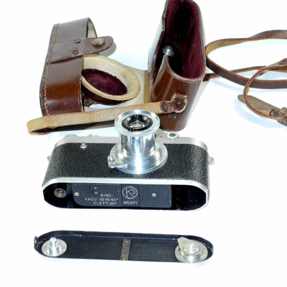 Kristal 3S Silver  w.50mm Kirnar Anastigmat Kristal lens & Kristall case  Ex++ / Rare Leica copy Made in Italy /SOLD