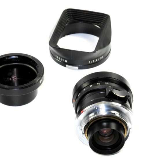Leica  28mm/2.8  ELMARIT-M #11801 FIRST Type W/black paint infinity lock, 9 ELEMENT ,Leica 28mm metal finder in case,Leica Box,Hood,Caps Ex++/Mint- / Rare/ SOLD