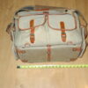 FOGG Latitude Tan & Brown finish camera bag with pouches,inserts & padded strap Ex++