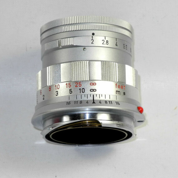 Leica 50/2 Summicron Silver Rigid Cat #11818 (Wetzlar) Ex++/Mint-
