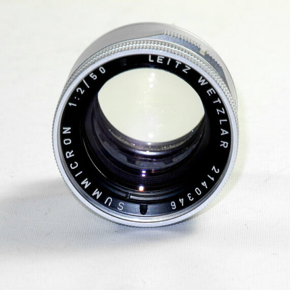 Leica 50/2 Summicron Silver Rigid Cat #11818 (Wetzlar) Ex++/Mint-
