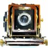 Wista Field 4x5 Wooden camera with 203mm lens and film back Ex+/++