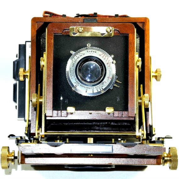 Wista Field 4x5 Wooden camera with 203mm lens and film back Ex+/++