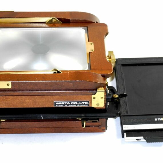 Wista Field 4x5 Wooden camera with 203mm lens and film back Ex+/++