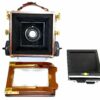 Wista Field 4x5 Wooden camera with 203mm lens and film back Ex+/++