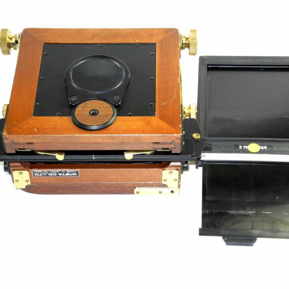 Wista Field 4x5 Wooden camera with 203mm lens and film back Ex+/++