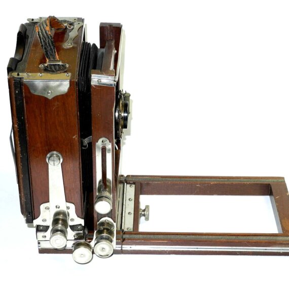 Gundlach 4x5 Wooden camera with lens & backs Ex+