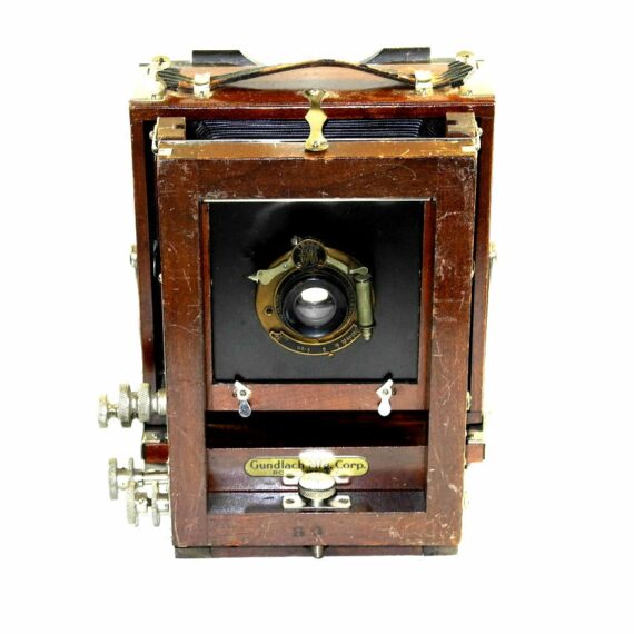 Gundlach 4x5 Wooden camera with lens & backs Ex+